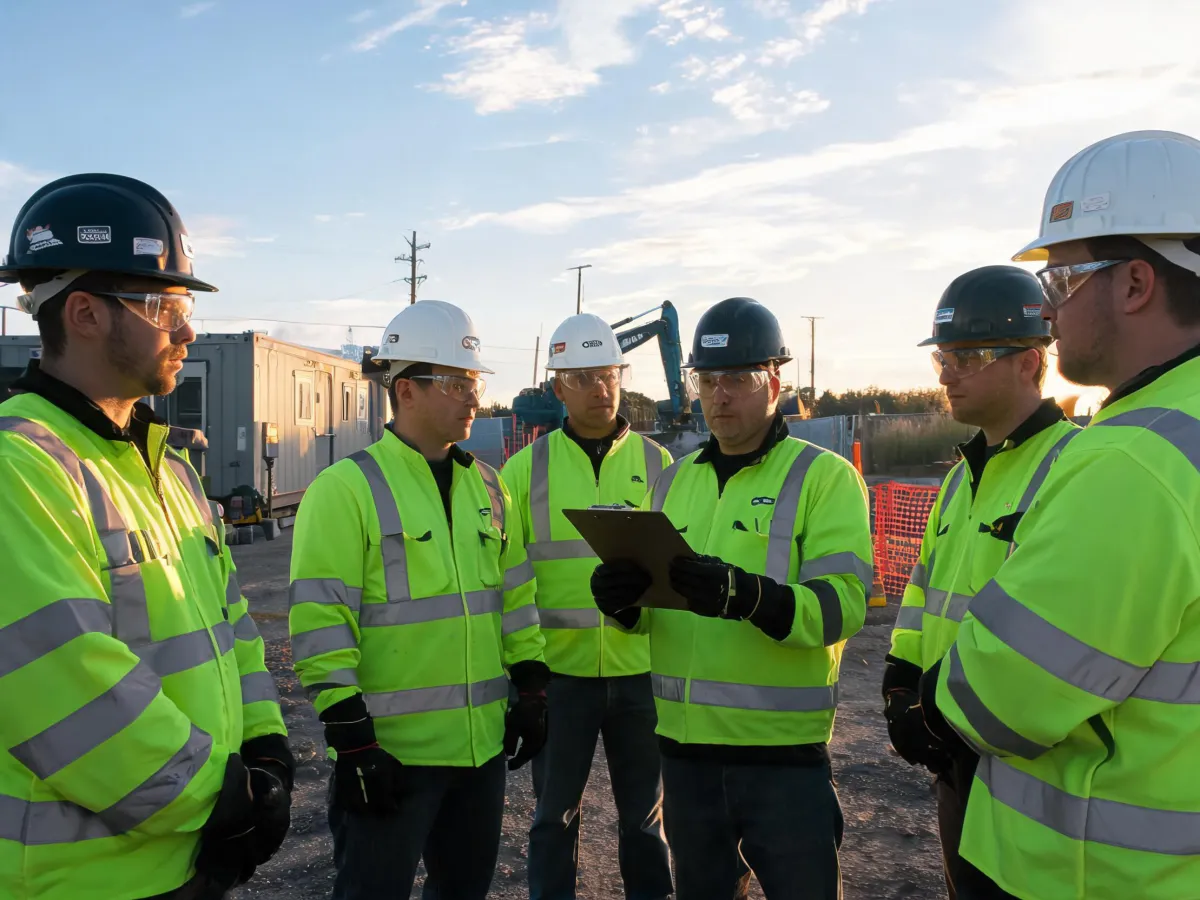 Industrial crew wearing Edge Eyewear PPE